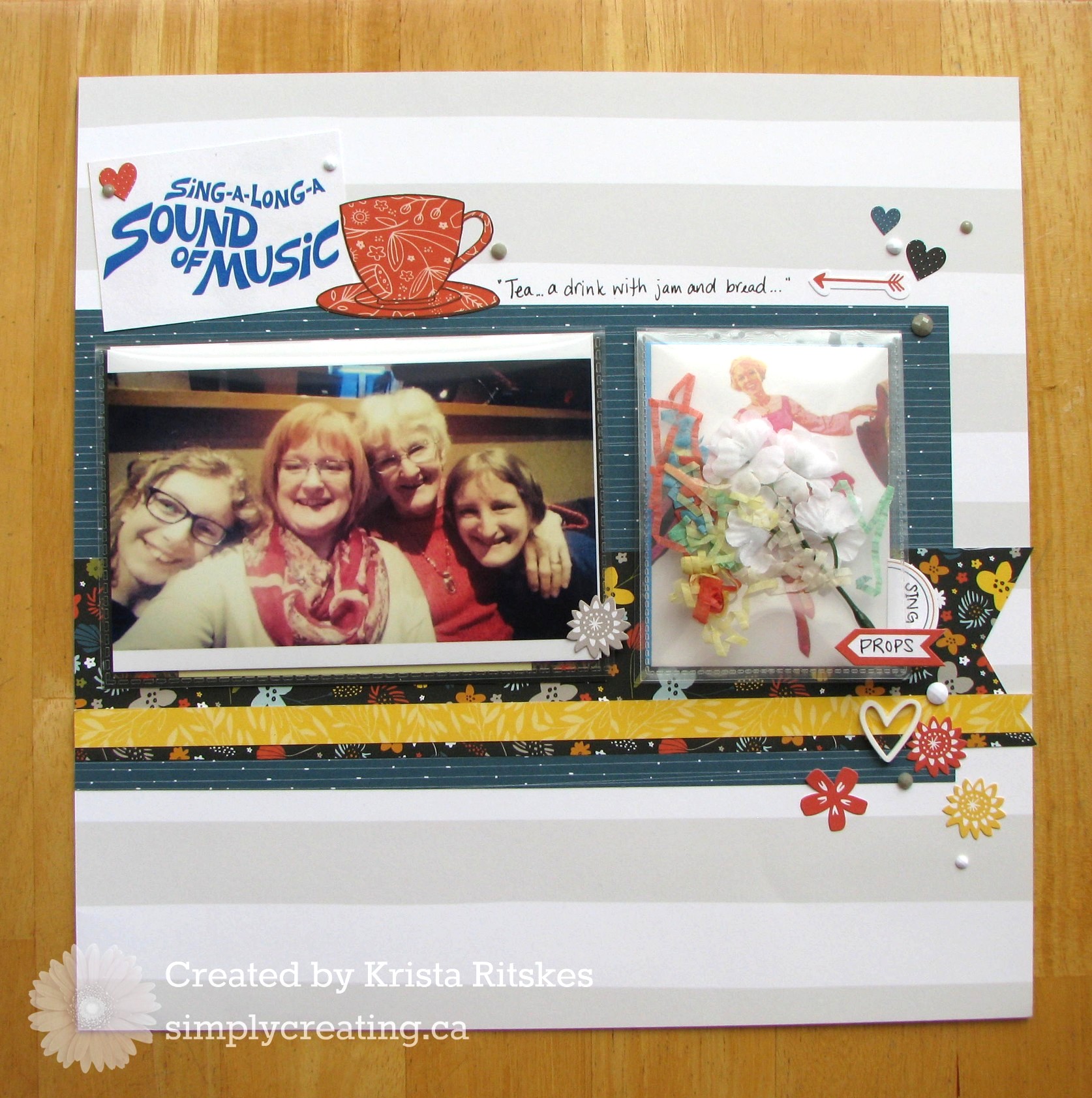 Sound of Music layout by Krista Ritskes #simplycreatingcrafts